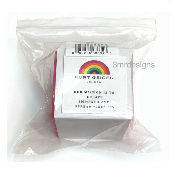 NWT KURT GEIGER LONDON Oval-Cut Gold Tone Turquoise CZ Crystal X-Large Ring - Picture 11 of 12